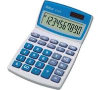 Ibico Calculatrice de bureau 210X – 10 chiffres – solaire/pile – blanc touches bleues