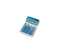 calculatrice de bureau ibico 212x blanche à touches bleues