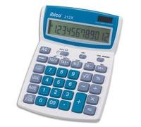 calculatrice de bureau ibico 212x blanche à touches bleues