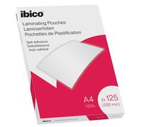 Ibico Pack 100 Pochettes De Plastification A4 250 Microns (2x125) Auto-Adh¿Sif Brillant