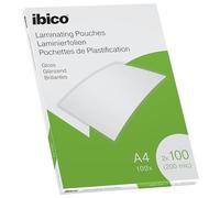 IBICO 627317 - Sac en luisant, A4, 2 x 100 microns, brillant, 100 pièces