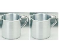 IBILI 102308 Pot Cylindrique Anse Métallique Aluminium Argent 11,7 x 8,78 x 7,18 cm (Lot de 2)