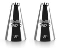 IBILI 250212 Douille de Pâtisserie Forme d'étoile Multi Branche 12 mm (Lot de 2)