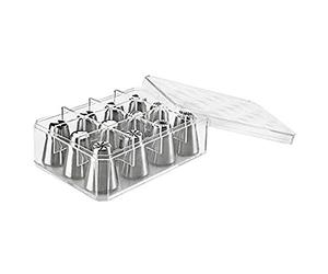 IBILI 252000 Set 12 Douilles Russes Standard, Nylon, Argent, 16 x 12 x 6 cm