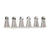 IBILI 252100 Set 6 Embouts Sphériques, INOX, Argent, 6 x 3 x 3 cm