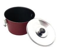 Ibili Moule Charlotte 20 cm avec couvercle aluminium – antiadhésif, rouge moucheté, lave-vaisselle