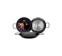 IBILI - Poêle à paella Inducta, 38 cm, Aluminium, Antiadhésif, 8 portions, Compatible avec l’induction, Noir