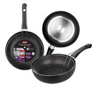 IBILI - Poêle à frire Inducta avec panier, 26 cm, Aluminium antiadhésif, compatible avec l'induction