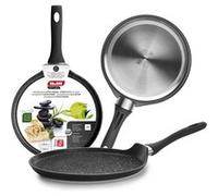 IBILI Poêle à crêpes Natura – 28 cm, Aluminium, antiadhésif style pierre compatible avec l'induction
