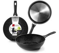 IBILI Wok Natura 30 cm Aluminium antiadhésif façon pierre, induction compatible