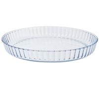 Ibili Moule à tarte 480528 dentelé en verre transparent 28 x 3,5 cm