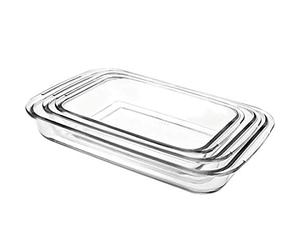 IBILI 480700 Lot de 3 Plats Ovales Plastique Transparent 40 x 23 x 5 cm