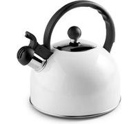 Ibili Bouilloire Clasica sifflante 2,5 L acier inoxydable blanche compatible induction