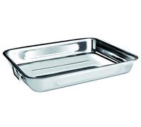 Ibili Plat à rôtir 651440 en inox avec anses pliantes métalliques 40x28x7 cm Classique