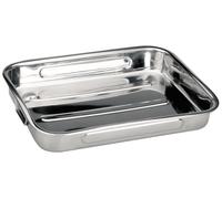Ibili Plat à rôtir 651845 Bistrot en inox anses pliantes 48x34x7 cm