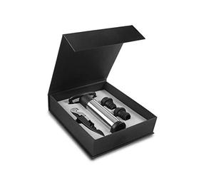 IBILI - 695013 Set de tire-bouchons, pompe à vide et 2 bouchons, acier inoxydable