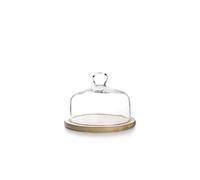 Ibili - 715518 - Plateau en Verre avec Base en Bois 18 cm