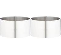 IBILI 716008 Cercle à Dessert, Acier Inoxydable, Argent, 8 x 4,5 x 8 cm (Lot de 2)