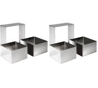 IBILI 716906 Emporte Pièce Carre INOX, Argent, 6 cm, 6 x 4.5 cm (Lot de 2)