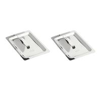 Ibili 721917 Porte Addition à Pince Acier Argent 17,5 x 12 x 5 cm (Lot de 2)