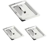 Ibili 721917 Porte Addition à Pince Acier Argent 17,5 x 12 x 5 cm (Lot de 3)