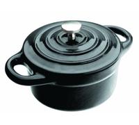 IBILI 725910N Mini Cocotte Rond Noir 10x4,5 cm