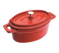 Ibili 726015R Mini Cocotte Ovale Rouge 15x10x6 cm