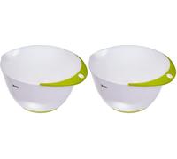 IBILI 726618 Bol à pâtisserie 18 cm, Blanc/Vert (Lot de 2)