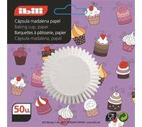 IBILI 729308 barquette à pâtisserie ronde blanche 8x4.5 (50 pcs) G