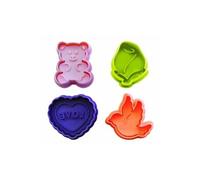 IBILI Emporte-pièces avec poussoir 732900 - Lot de 4 Saint Valentin