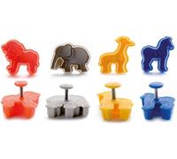 IBILI Emporte-pièces avec poussoir 734700 Safari Lot de 4 Multicolore