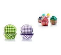 IBILI Capsules à pâtisserie 735909 – Antiadhésive papier imperméable carreaux 50+50 pièces