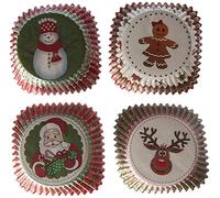 IBILI 735911 Set 100 Capsules à Pâtisserie Noël 4 Modèles Papier Multicolore 24 x 12 x 5 cm