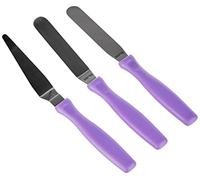 Ibili 738000 3 Spatules Mini Inox 18/10/Plastique, Argent/Lilas