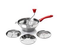 Ibili Presse-purée 742424 - 3 disques en acier inoxydable argenté 24 cm