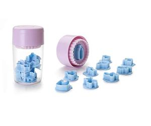 IBILI 742501 Baby Lot de 10 Emporte-Pièces pour Linzer Plastique Multicolore 12 x 7 x 7 cm
