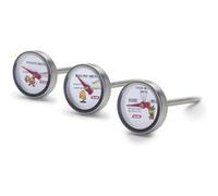 743406 set 3 thermomètres inox et plastique pour four