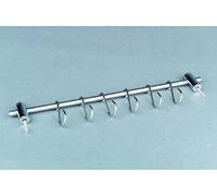 Ibili 764550 Penderie murale Inox 50 cm avec 10 crochets