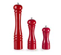 Moulin A Poivre Bois Couleur Rouge 16 Cm Rouge