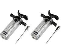 Ibili 777500 Seringue à Sauce 23 cm, Black/Transparent/Silver (Lot de 2)