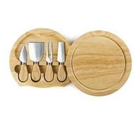 IBILI 782750 plateau à fromage planche bois 21 cm + 4 ustensiles G