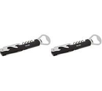 IBILI 784700 Tire-Bouchon/Décapsuleur Aluminium Noir 14 x 3 x 1 cm (Lot de 2)