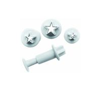 Ibili Emporte-pièces 788403 – Lot de 3 avec poussoir étoile