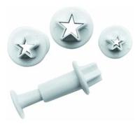 Ibili 788403 lot de 3 emporte-pièces avec poussoir étoile