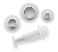 IBILI 788408 Lot de 3 emporte-pièces avec Poussoir Coeur