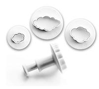 IBILI 788409 Lot de 3 emporte-pièces avec Poussoir Nuages