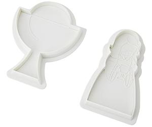 IBILI 788902 Lot de 2 emporte-pièces avec Poussoir Forme de Petit Coupe et Communion