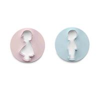 IBILI 789007 Lot 2 Emporte-Pièces Romantique Garçon + Fille Plastique 10 cm