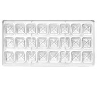 IBILI 799401 Moule praliné Conique Cuadro, Polycarbonate, Clair, 30 x 14 x 2 cm