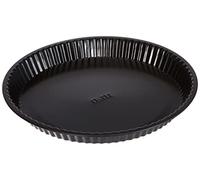 IBILI 824328 Moule à Tarte Dentelé Moka, Tôle d'acier, Noir, 32.5 x 32.5 x 7.5 cm